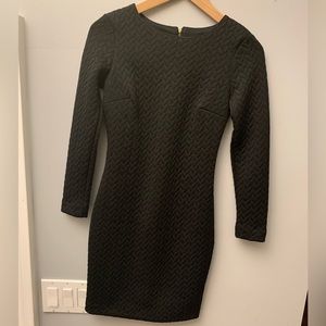 Dynamite Black bodycon dress with 3/4 length sleeves, size XS
